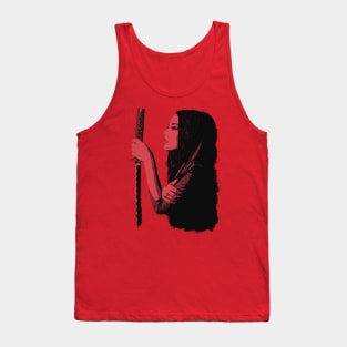 Samurai Girl Portrait Tank Top